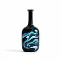 Art Glass Decorative Bottle with Swirl Pattern