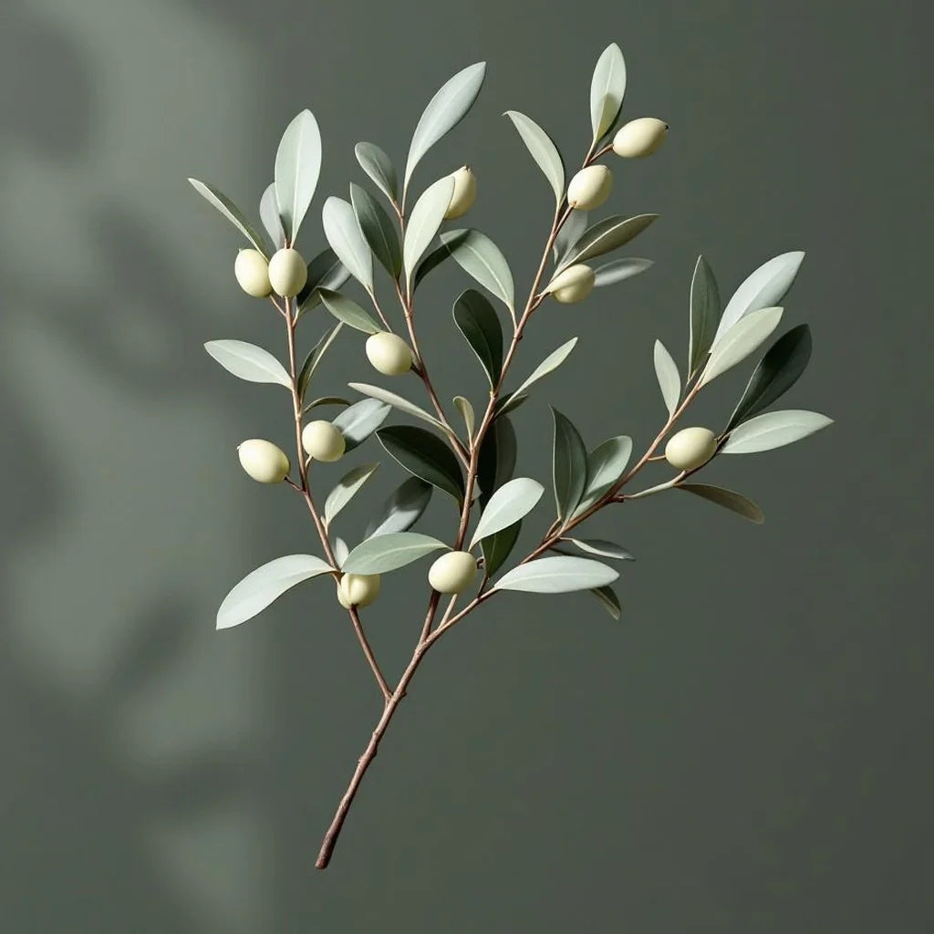 Artificial Olive Branch Stem Set