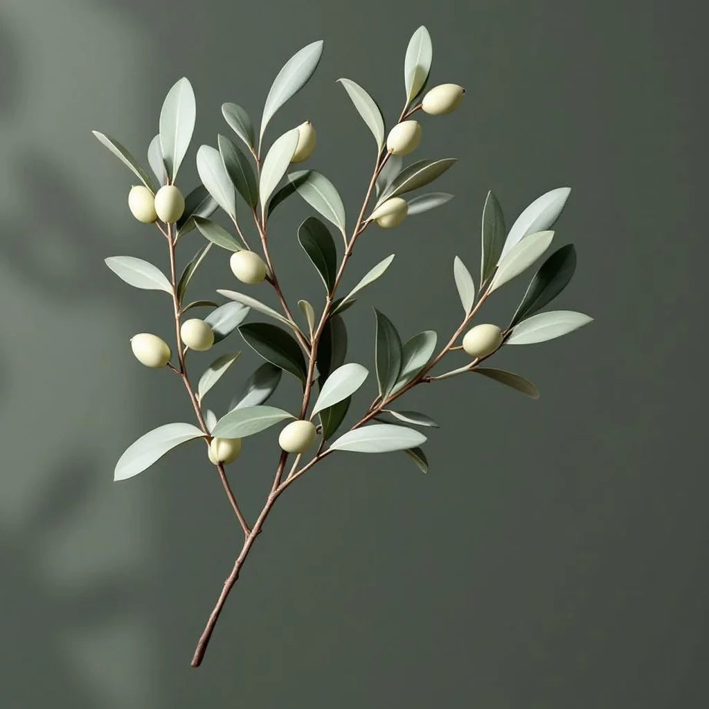 Artificial Olive Branch Stem Set