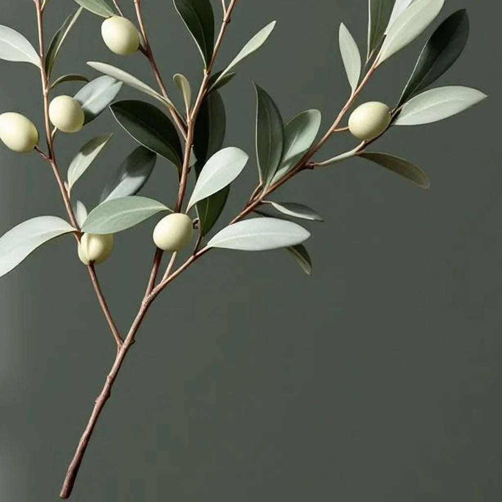 Artificial Olive Branch Stem Set