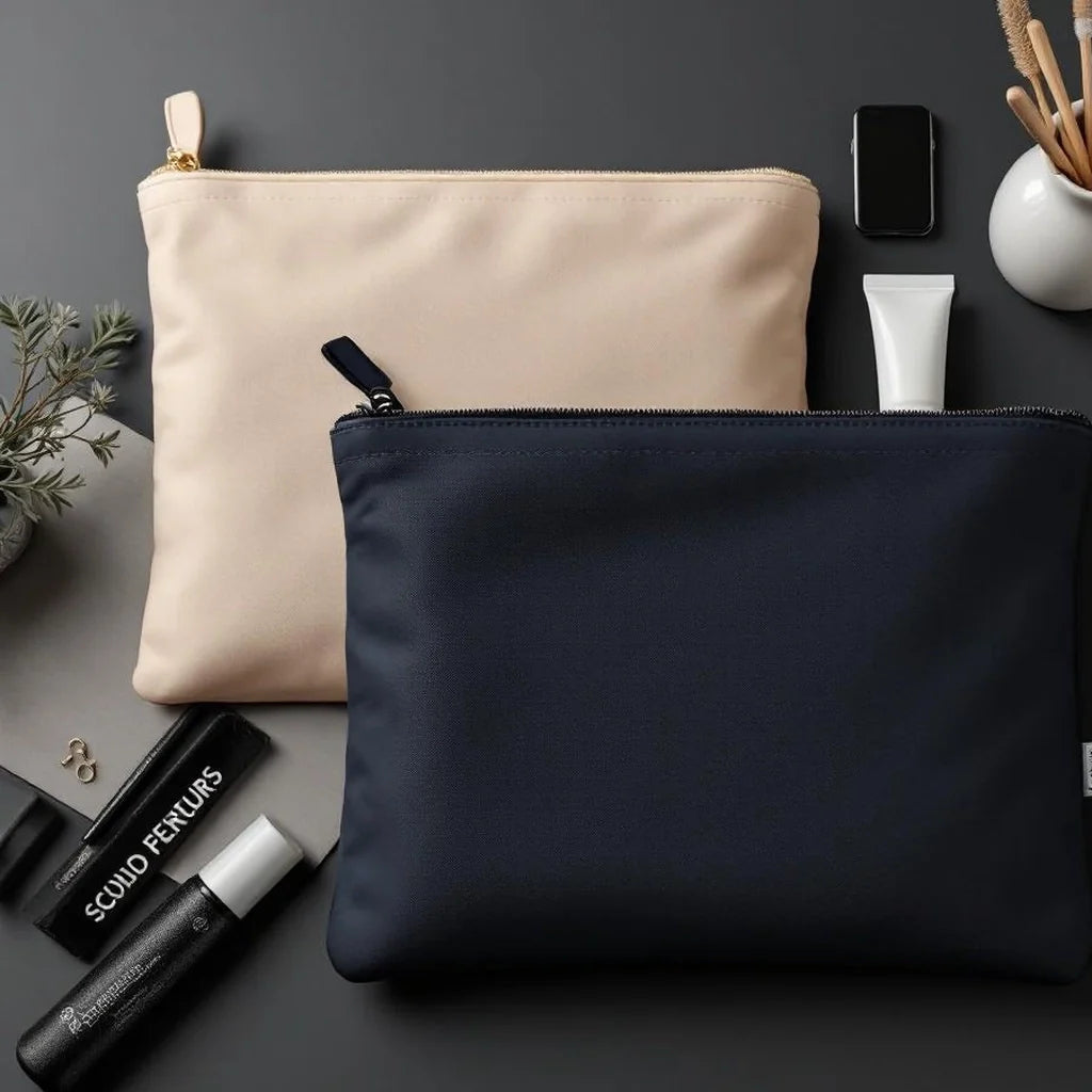 Canvas Zipper Pouch Organizer Set