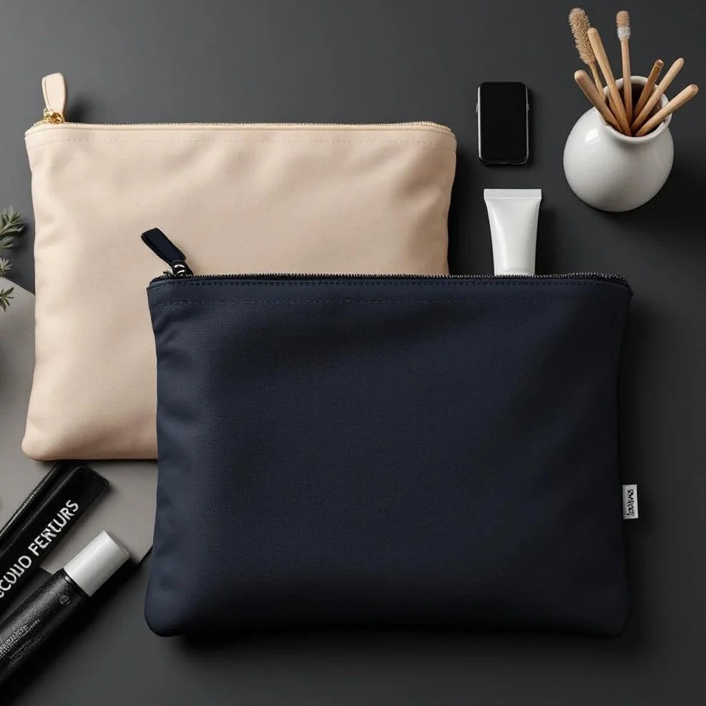 Canvas Zipper Pouch Organizer Set