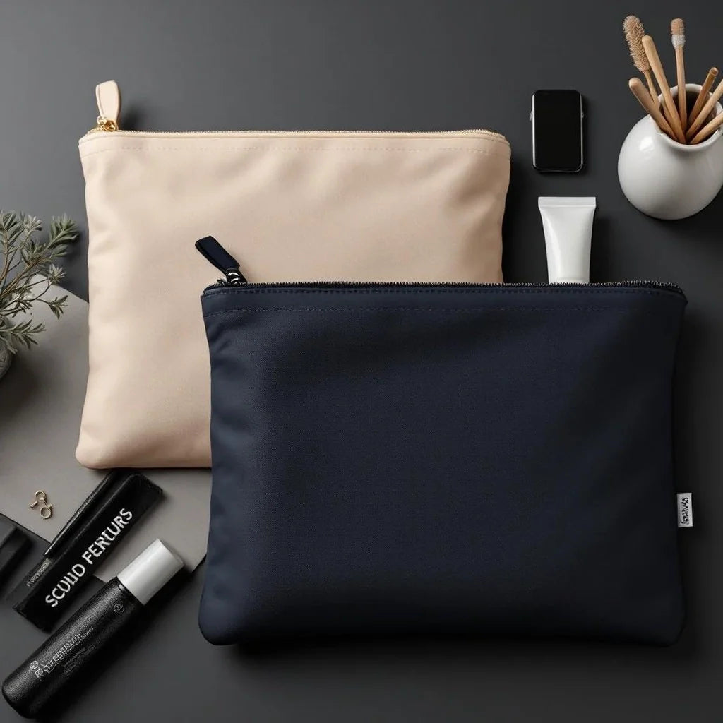 Canvas Zipper Pouch Organizer Set