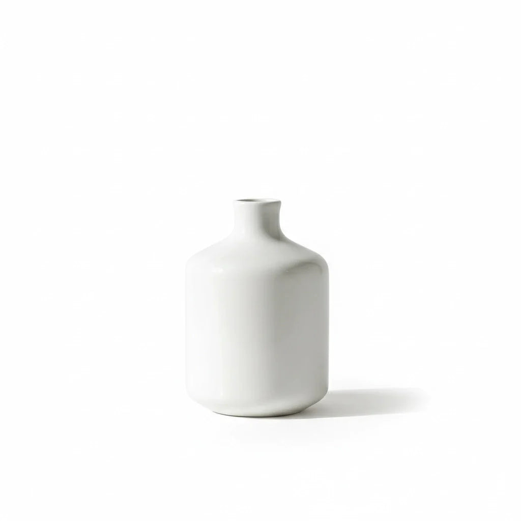 Ceramic Bud Vase Duo in Warm White