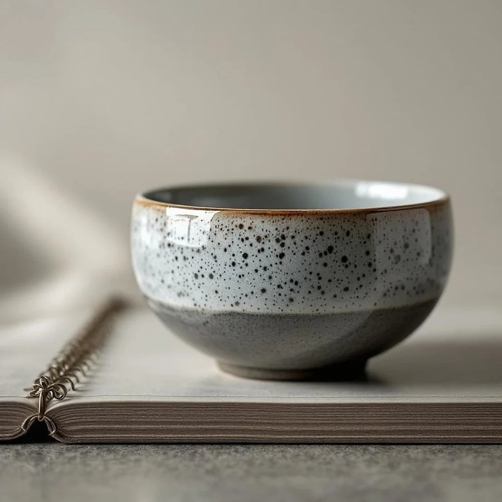 Ceramic Decorative Bowl with Speckled Glaze