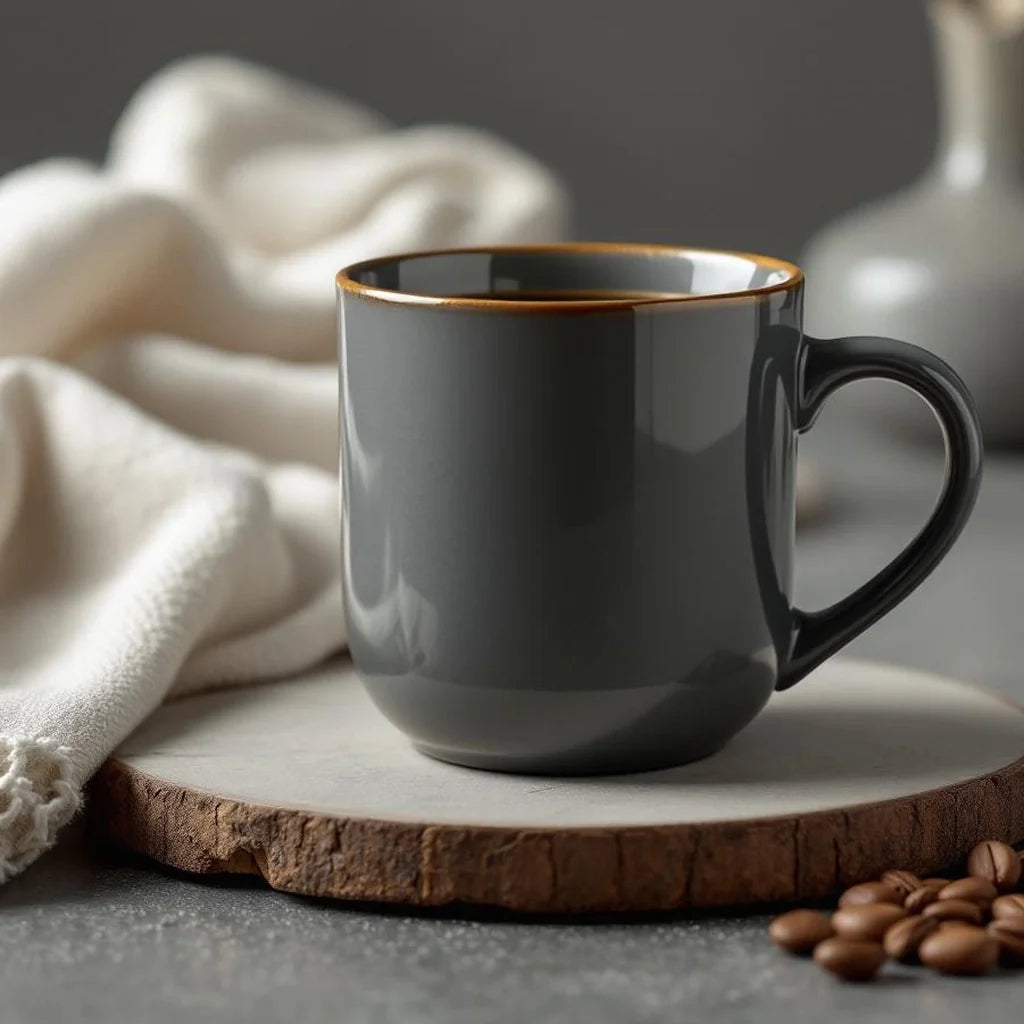 Ceramic Mug Set with Minimal Handle