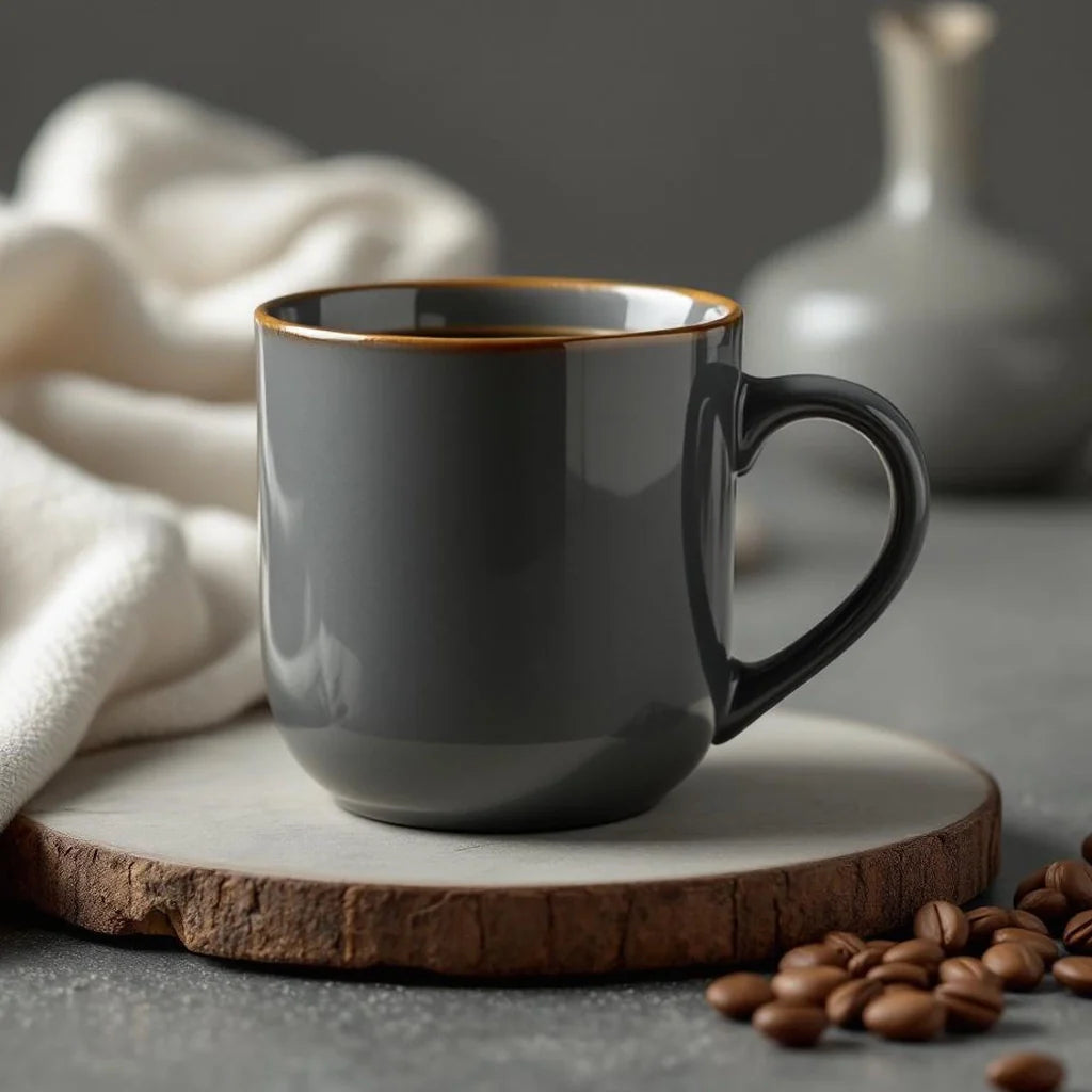 Ceramic Mug Set with Minimal Handle