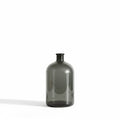 Decorative Glass Bottle Vase in Smoke Gray