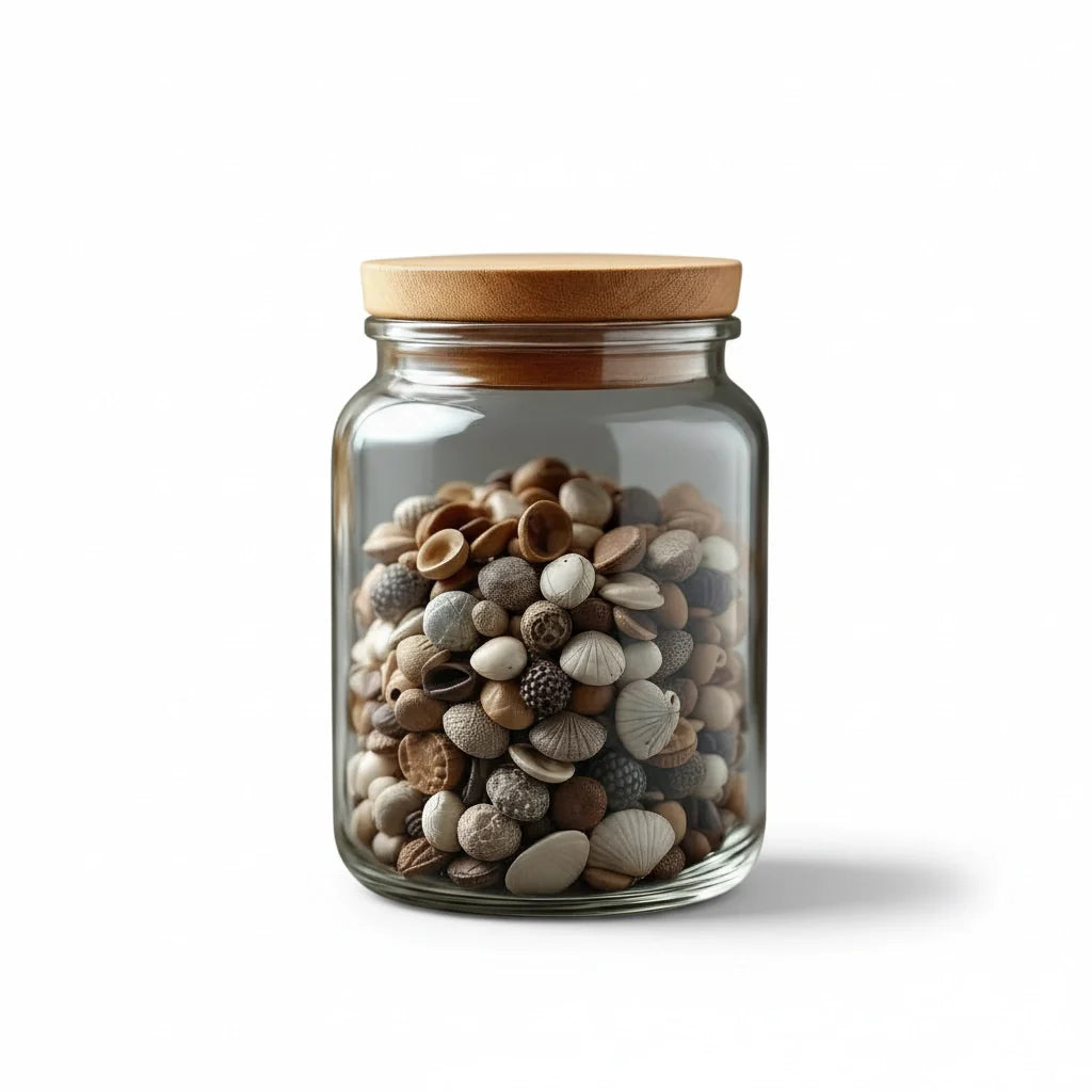 Glass Keepsake Jar with Wooden Lid