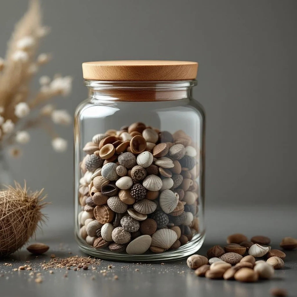 Glass Keepsake Jar with Wooden Lid