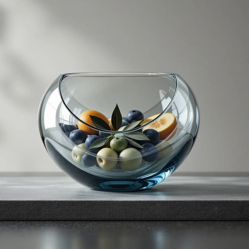 Handblown Glass Centerpiece Bowl in Clear