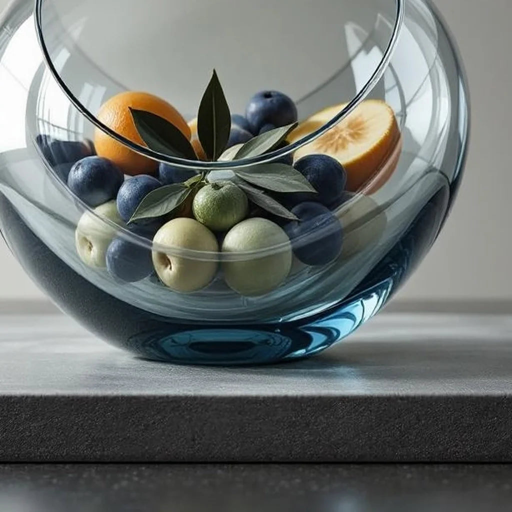 Handblown Glass Centerpiece Bowl in Clear