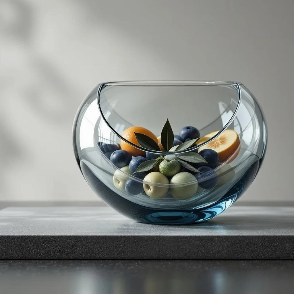 Handblown Glass Centerpiece Bowl in Clear