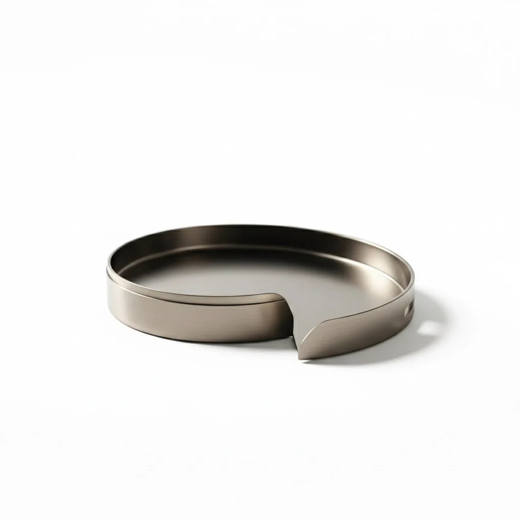 Minimalist Decorative Tray in Brushed Metal