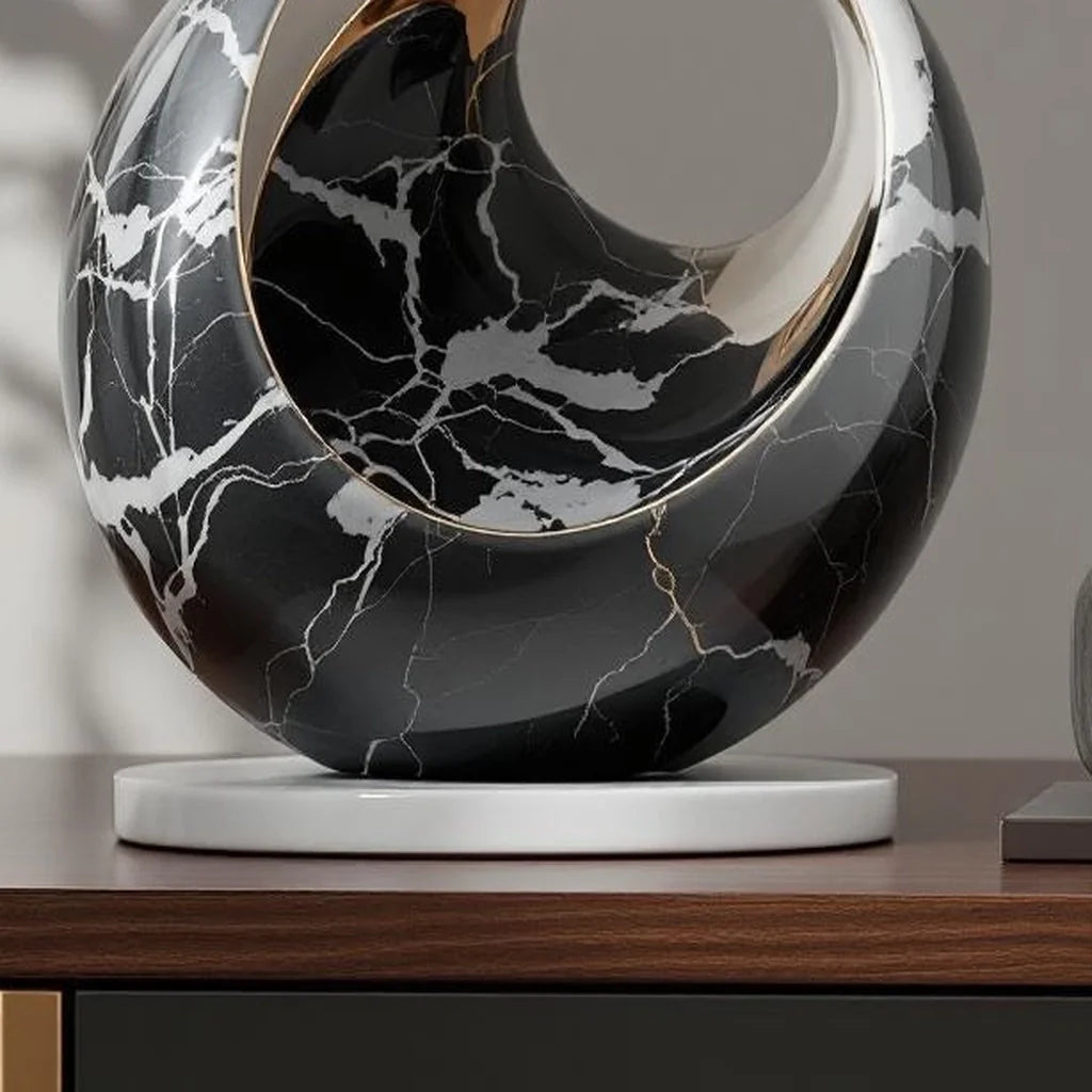 Modern Tabletop Marble Sculpture Accent