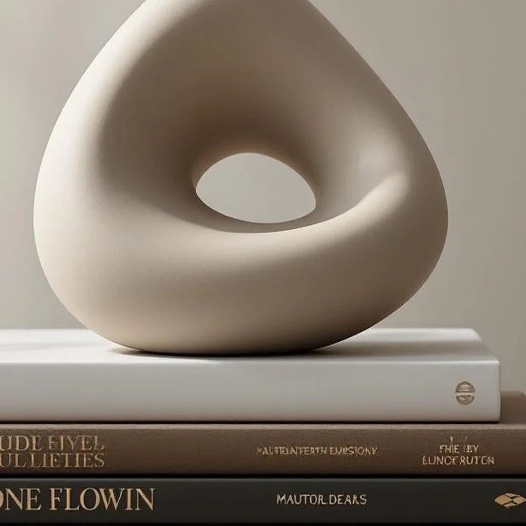 Sculptural Resin Figurine in Matte Stone Color