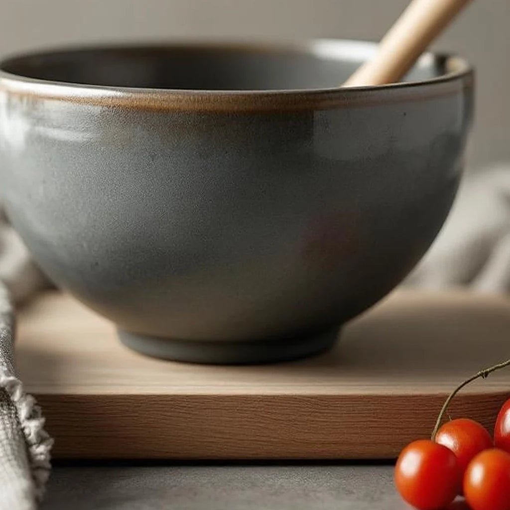 Stoneware Mixing Bowl with Matte Glaze