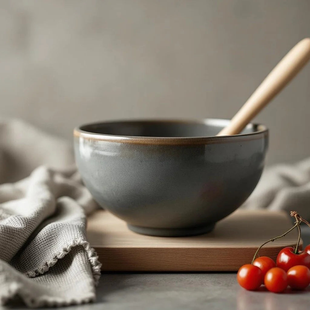 Stoneware Mixing Bowl with Matte Glaze