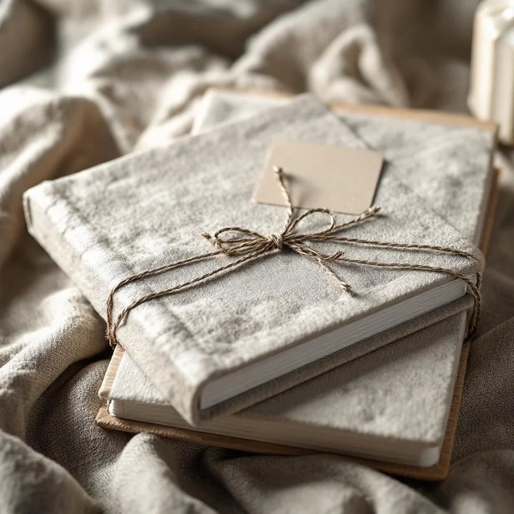 Wooden Photo Album with Linen Cover