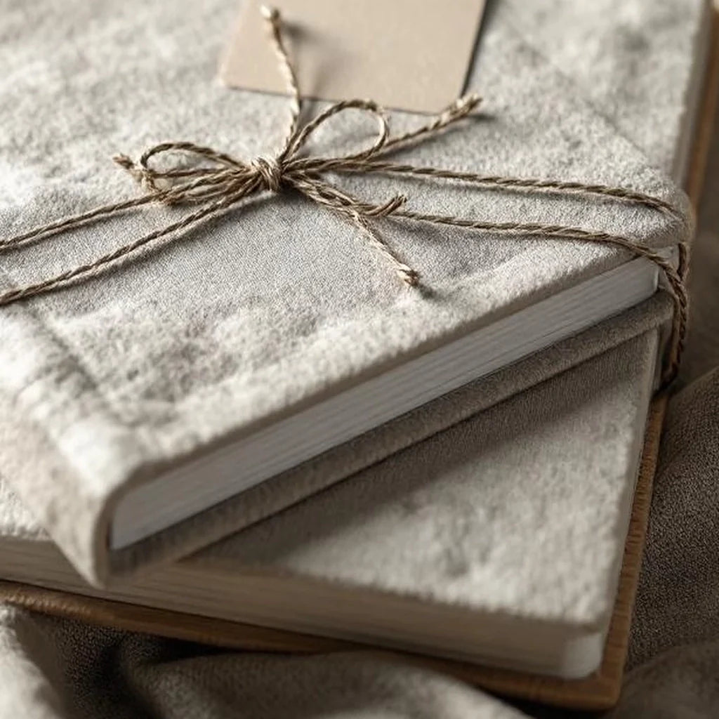 Wooden Photo Album with Linen Cover