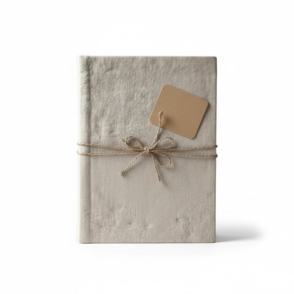Wooden Photo Album with Linen Cover
