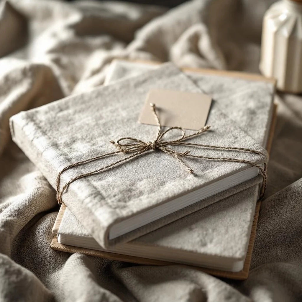 Wooden Photo Album with Linen Cover